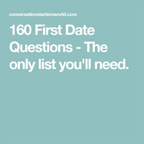 eerste date|160 First Date Questions